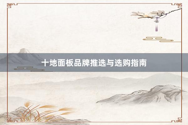 十地面板品牌推选与选购指南